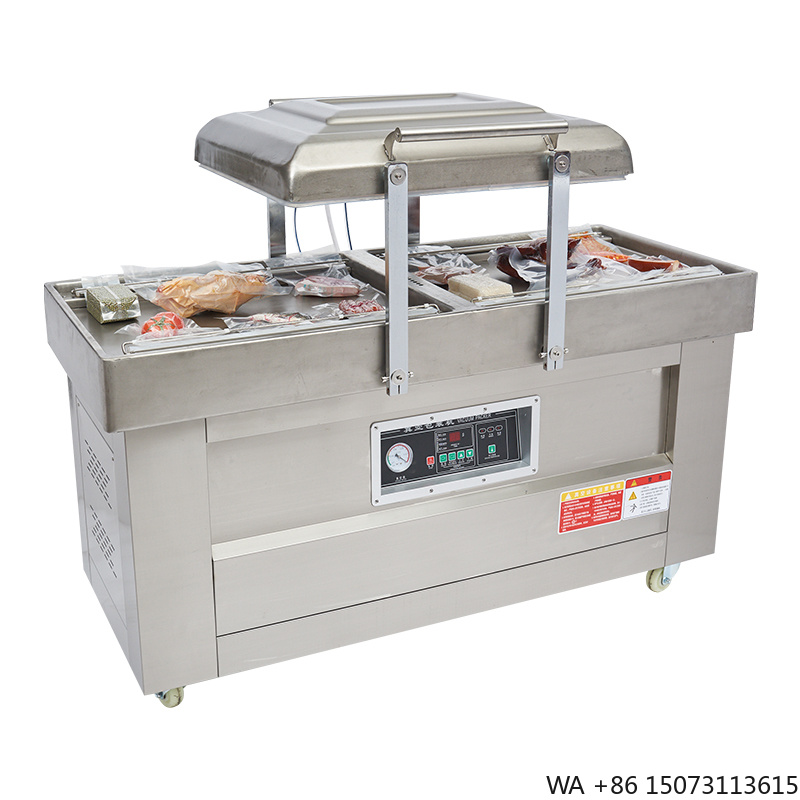 Food Vacuum Sealer - Полуавтоматический двухкамерный вакуумный упаковщик DZ400/2SB для